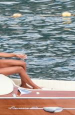 LAURA HARRIER and ELEONORE TOULIN in Bikinis at a Boat in Positano 06/17/2019