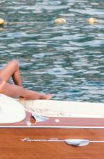 LAURA HARRIER and ELEONORE TOULIN in Bikinis at a Boat in Positano 06/17/2019