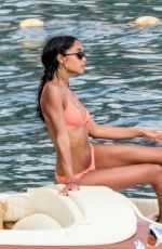 LAURA HARRIER and ELEONORE TOULIN in Bikinis at a Boat in Positano 06/17/2019