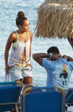 LEIGH-ANNE PINNOCK in Bikini at a Beach in Mykonos 06/08/2019