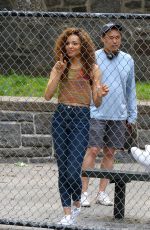 LESLIE GRACE on the Set of In the Heights in New York 06/06/2019
