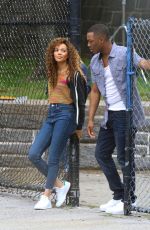 LESLIE GRACE on the Set of In the Heights in New York 06/06/2019