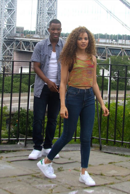 LESLIE GRACE on the Set of In the Heights in New York 06/06/2019