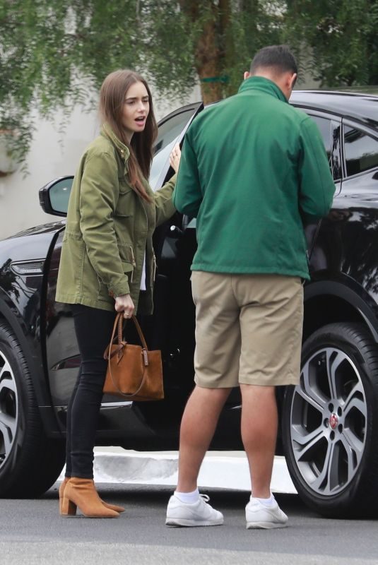 LILY COLLINS Arrives at San Vicente Hotel in West Hollywood 06/22/2019