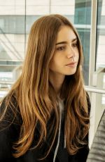 LILY COLLINS at Heathrow Airport in London 04/24/2019