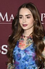 LILY COLLINS at Les Miserables Photocall in Los Angeles 06/08/2019