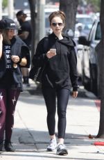 LILY COLLINS Leaves a Gym in Los Angeles 06/06/2019