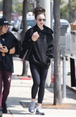LILY COLLINS Leaves a Gym in Los Angeles 06/06/2019