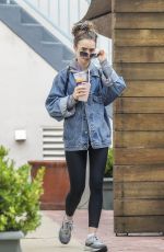 LILY COLLINS Leaves a Massage Studio in West Hollywood 06/25/2019
