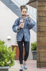 LILY COLLINS Leaves a Massage Studio in West Hollywood 06/25/2019