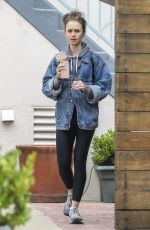 LILY COLLINS Leaves a Massage Studio in West Hollywood 06/25/2019