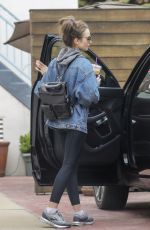 LILY COLLINS Leaves a Massage Studio in West Hollywood 06/25/2019