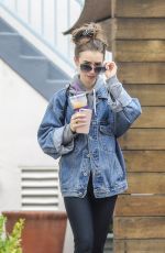LILY COLLINS Leaves a Massage Studio in West Hollywood 06/25/2019