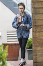 LILY COLLINS Leaves a Massage Studio in West Hollywood 06/25/2019