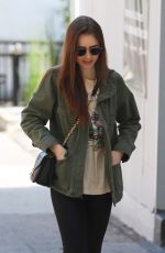 LILY COLLINS Out for Lunch at Hugo