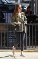 LILY COLLINS Out for Lunch at Hugo