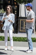 LILY COLLINS Out for Lunch with a Friend in Los Angeles 06/08/2019