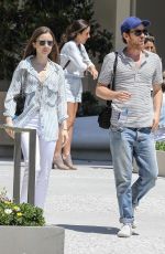 LILY COLLINS Out for Lunch with a Friend in Los Angeles 06/08/2019
