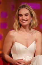 LILY JAMES at Graham Norton Show in London 06/13/2019