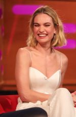 LILY JAMES at Graham Norton Show in London 06/13/2019