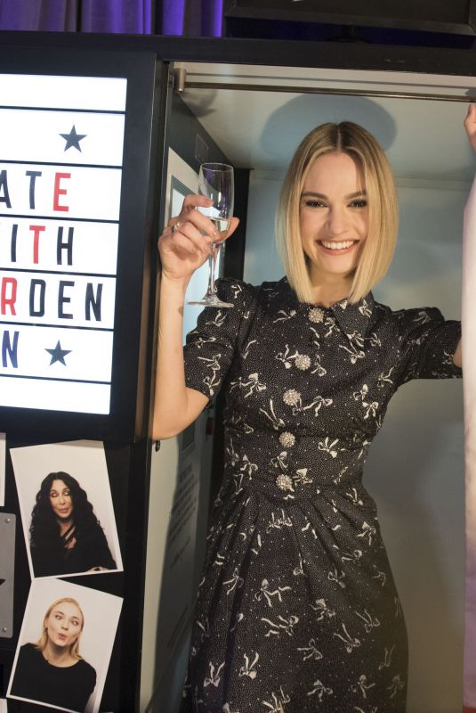 LILY JAMES at Late Late Show with James Corden 06/18/2019