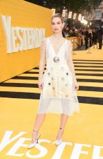 LILY JAMES at Yesterday Premiere in London 06/18/2019