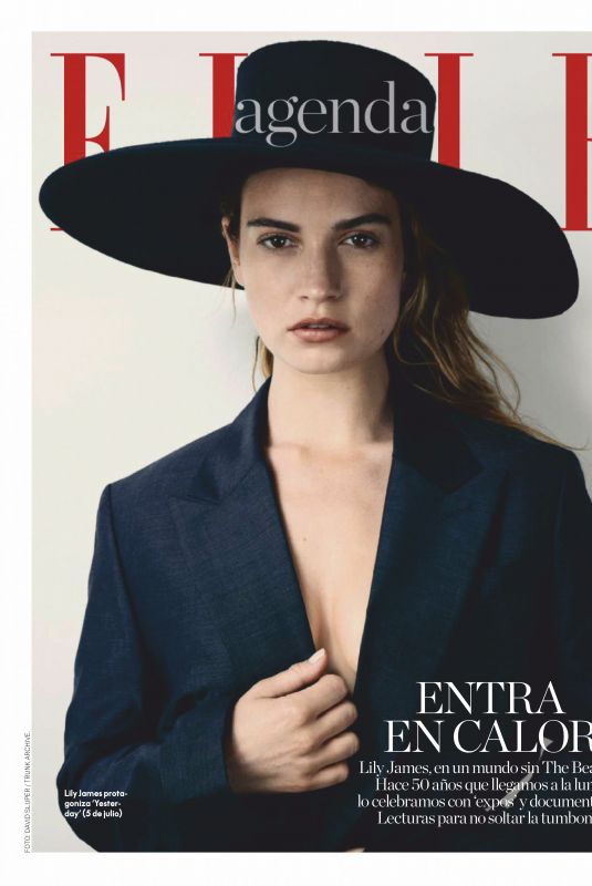 LILY JAMES in Elle Magazine, Spain July 2019