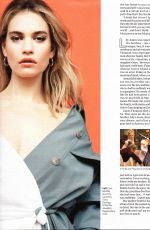 LILY JAMES in Telegraph Magazine, June 2019