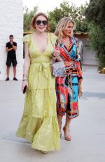 LINDSAY LOHAN and HOFIT GOLAN Arrives at Philipp Plein Store Opening in Mykonos 06/20/2019