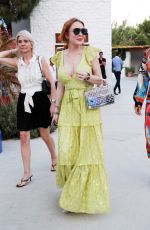 LINDSAY LOHAN and HOFIT GOLAN Arrives at Philipp Plein Store Opening in Mykonos 06/20/2019