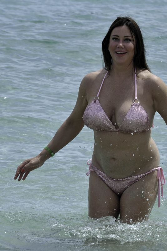 LISA APPLETON in Bikini on the Beach in Palma 06/11/2019