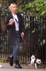 LOTTIE MOSS Out with Her Dog in London 06/03/2019