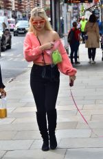 LOTTIE MOSS Out with her Dog in London 06/05/2019