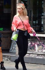LOTTIE MOSS Out with her Dog in London 06/05/2019