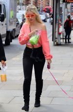 LOTTIE MOSS Out with her Dog in London 06/05/2019