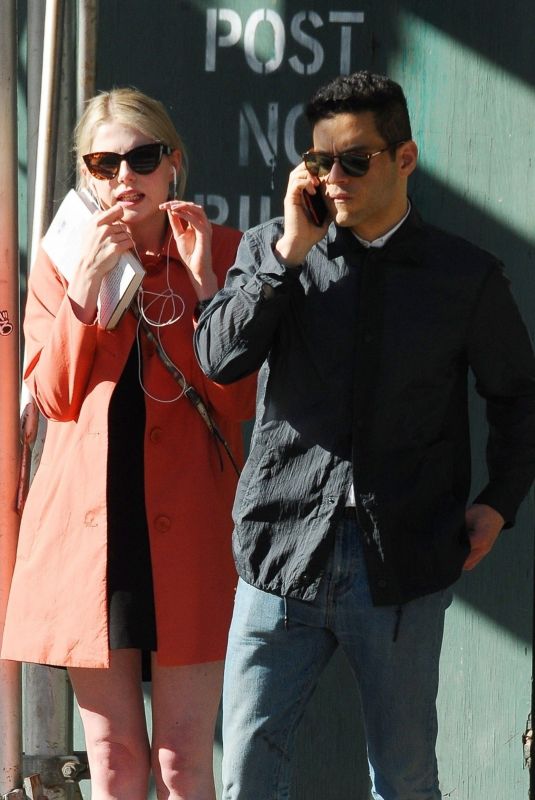 LUCY BOYNTON and Rami Malek Out Shopping in New York 06/06/2019