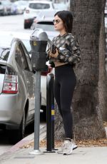 LUCY HALE Feeding Parking Meter in Studio City 06/15/2019