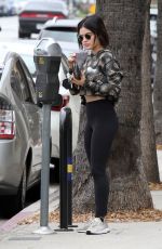 LUCY HALE Feeding Parking Meter in Studio City 06/15/2019