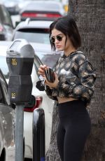 LUCY HALE Feeding Parking Meter in Studio City 06/15/2019