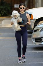 LUCY HALE Out on Fryman Canyon Loop Trail with her Dog Elvis 06/05/2019