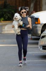 LUCY HALE Out on Fryman Canyon Loop Trail with her Dog Elvis 06/05/2019