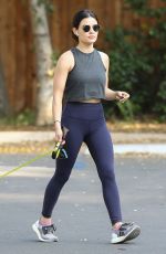 LUCY HALE Out on Fryman Canyon Loop Trail with her Dog Elvis 06/05/2019