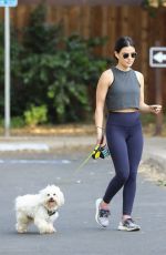 LUCY HALE Out on Fryman Canyon Loop Trail with her Dog Elvis 06/05/2019