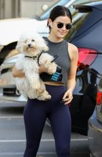 LUCY HALE Out on Fryman Canyon Loop Trail with her Dog Elvis 06/05/2019