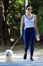 LUCY HALE Out with Her Dog in Los Angeles 06/23/2019