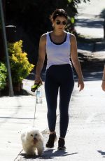 LUCY HALE Out with Her Dog in Los Angeles 06/23/2019