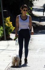 LUCY HALE Out with Her Dog in Los Angeles 06/23/2019