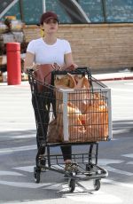 LUCY HALE Shopping at Ralphs Supermarket in Los Angeles 06/29/2019