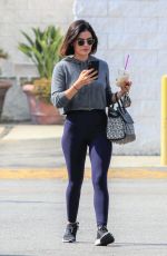 LUCY HALE Talking on Her Phone Out in Los Angeles 06/25/2019