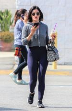 LUCY HALE Talking on Her Phone Out in Los Angeles 06/25/2019